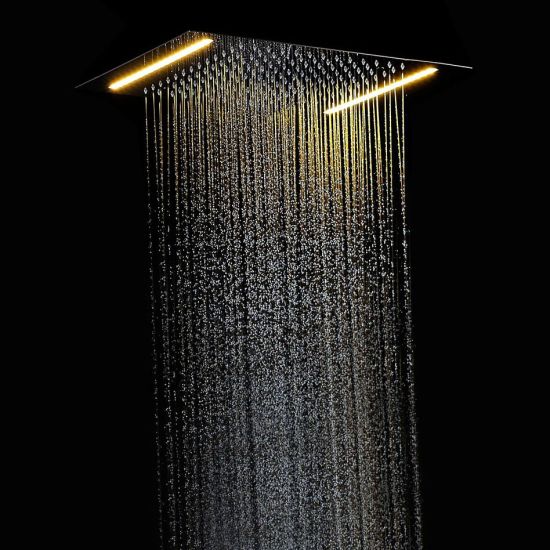 当代浴室LED小雨淋浴系统